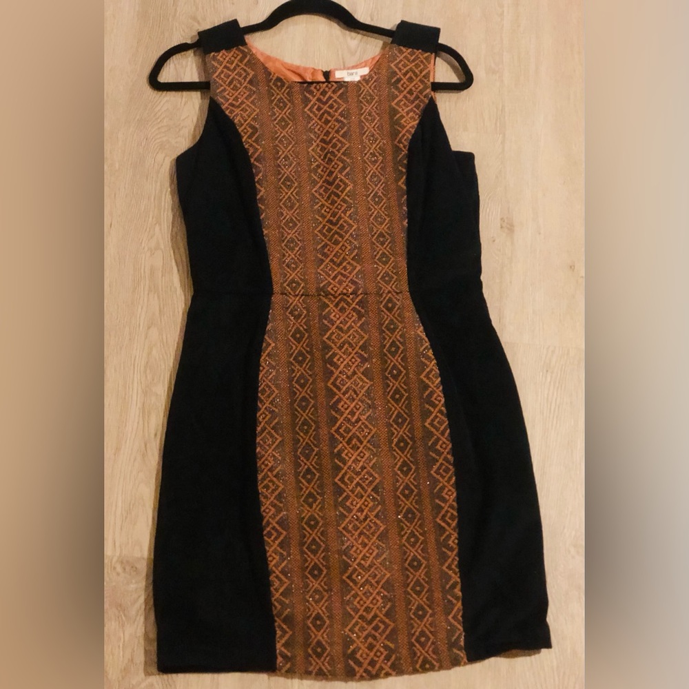 BarIII Tribal pattern two toned dress with polyester lining.